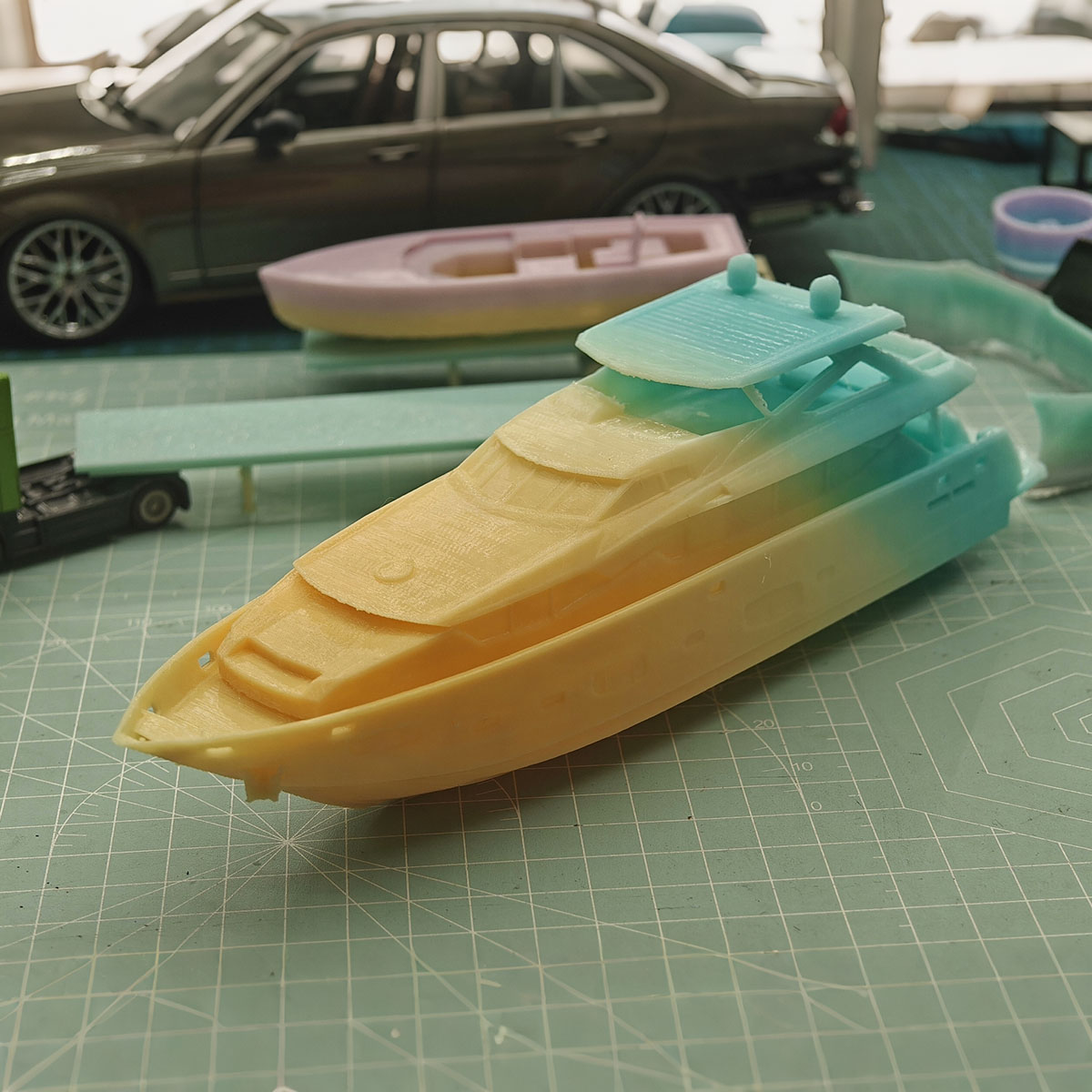 3D Printing Resin - Modelo de Yate de Lujo Miniatura