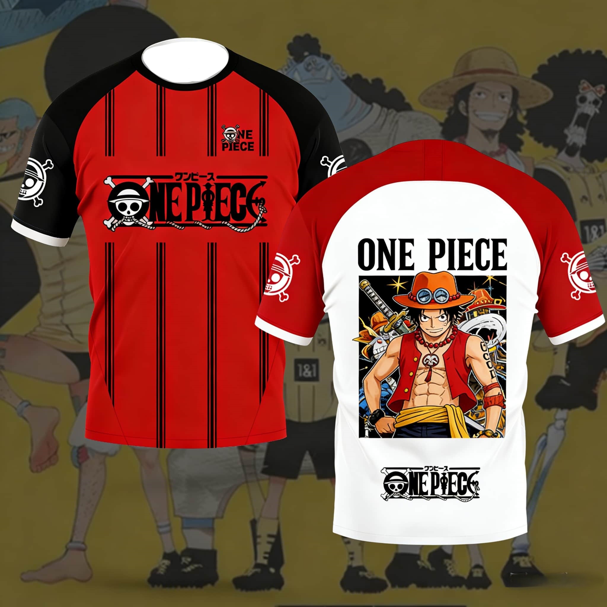 3D Printing One Piece - Camiseta Deportiva Transpirable de Secado Rápido