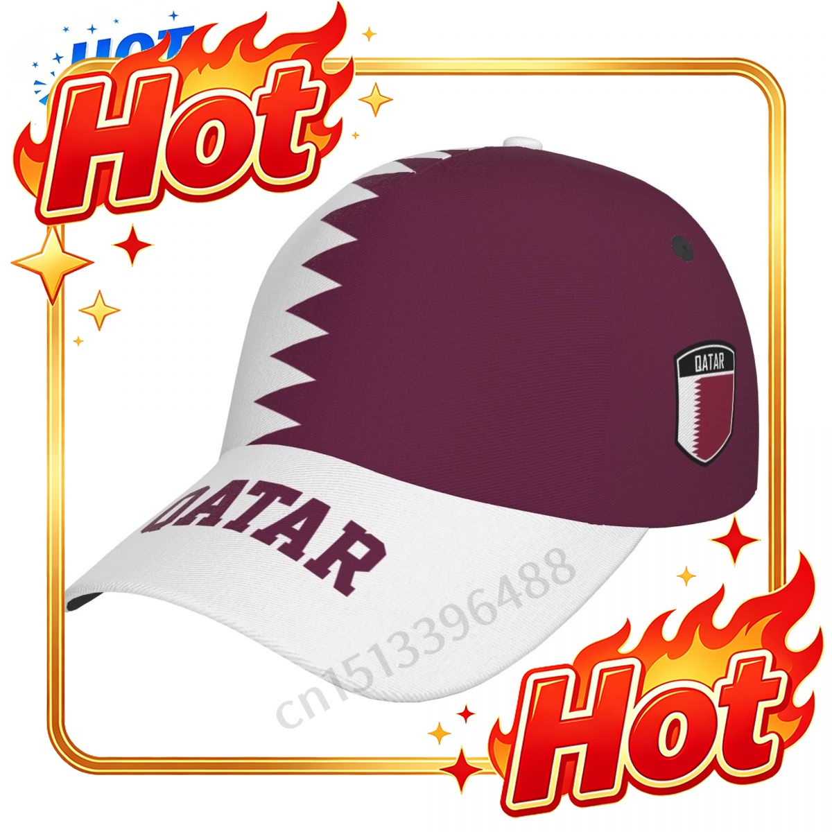 3D Printing Qatar - Gorras Personalizadas con la Bandera de