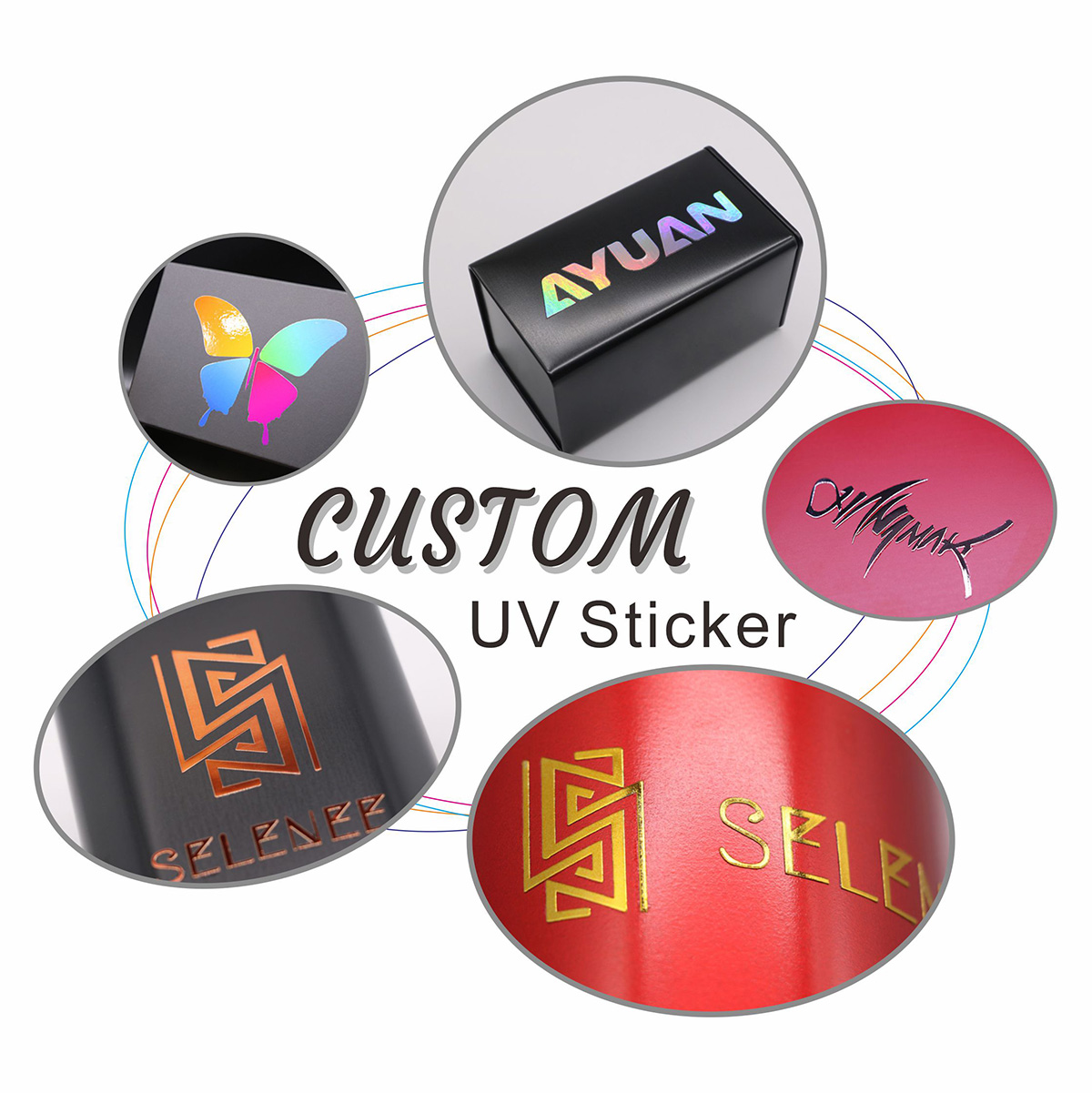 3D Printing Labubu - Pegatinas UV personalizadas, etiquetas adhesivas coloridas