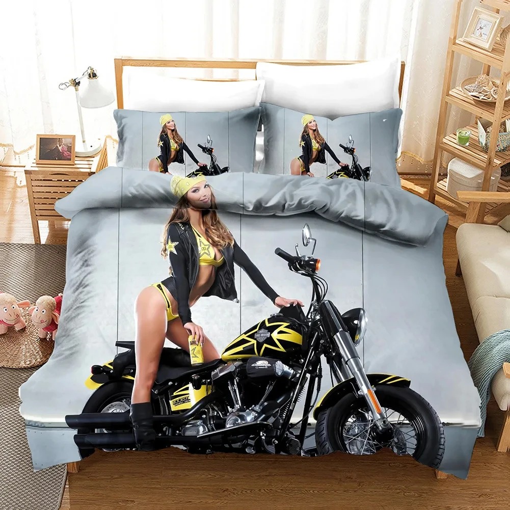 3D Printing Quilting - Funda nórdica de Motocross para chica,