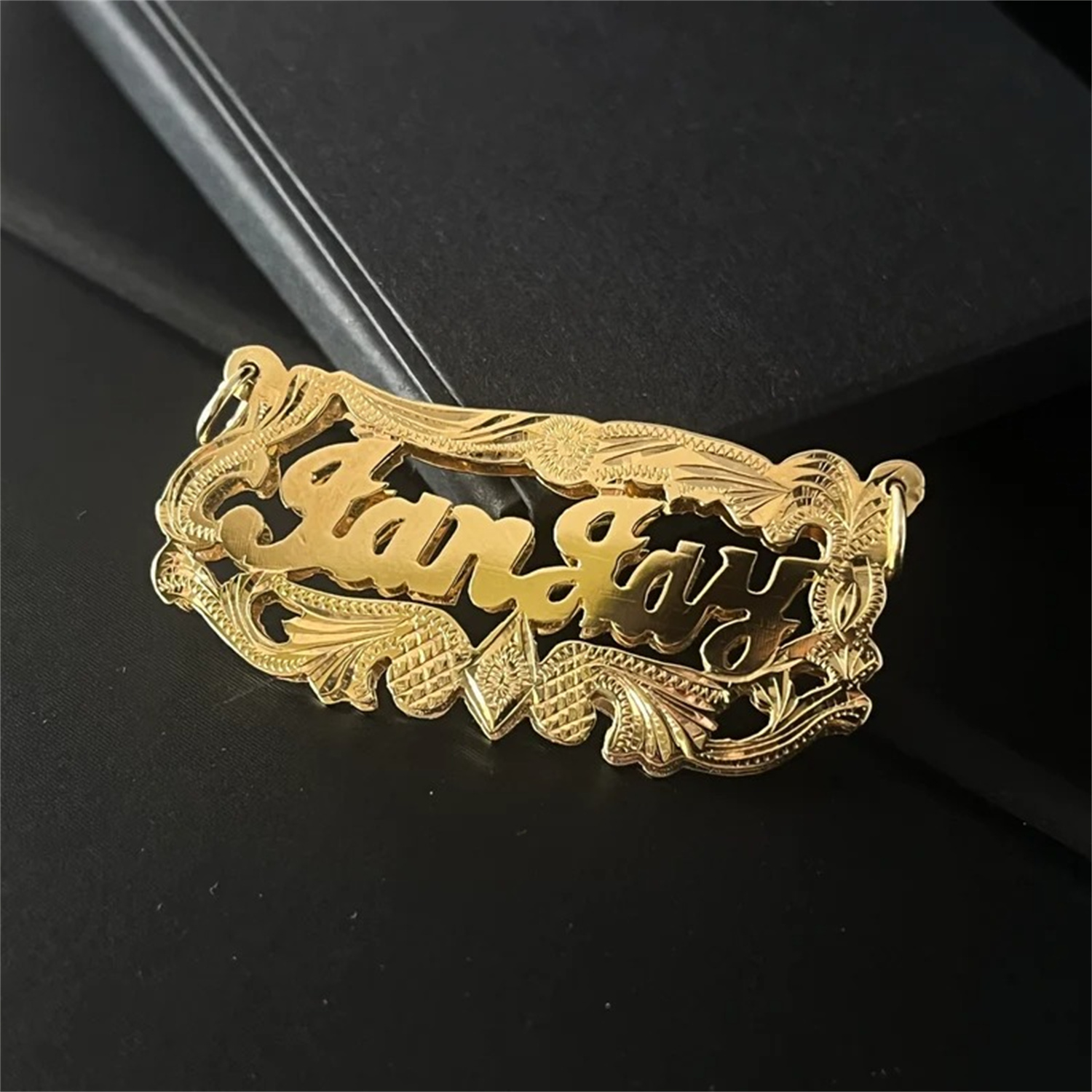 Placa de doble nombre chapada  - 3D Printing Jewelry reseña y precio