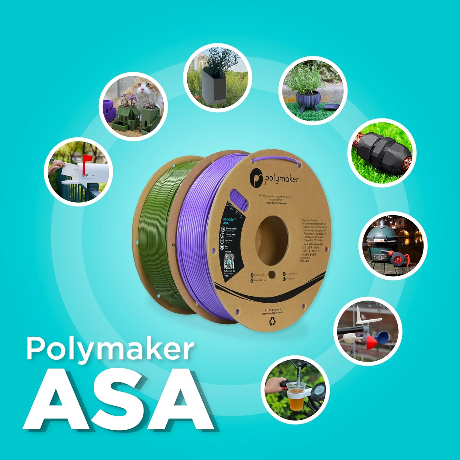 Filamento ASA de 1.75mm, 5KG,  - Asa Filament Outdoor reseña y precio